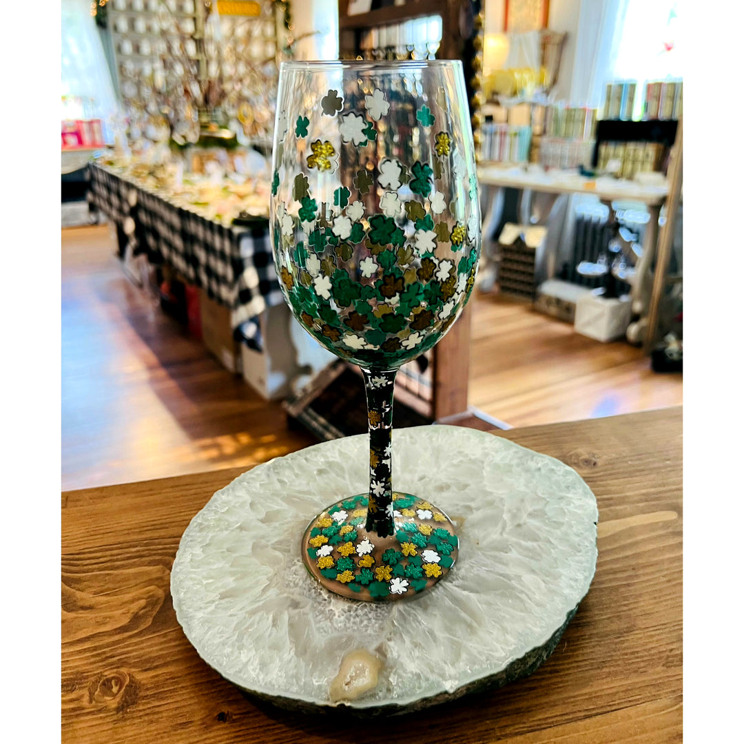 Shamrock Wine Glass by Lolita