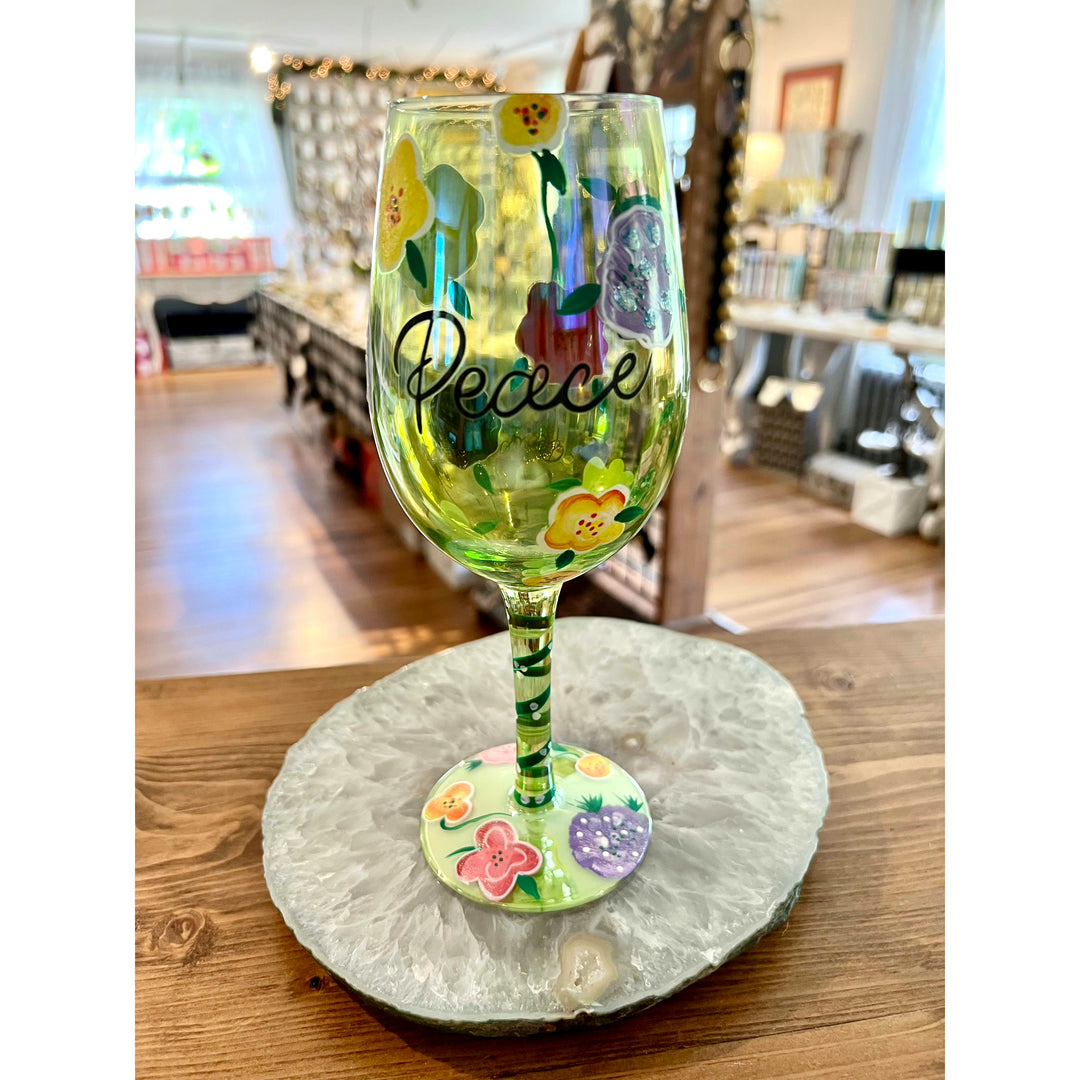 Peace Wine Glass by Lolita