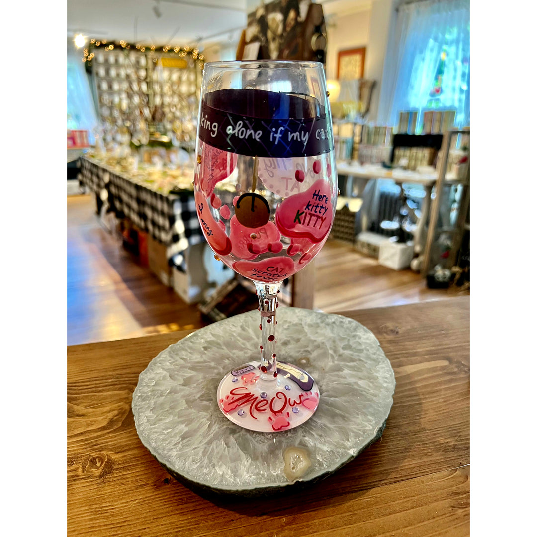 Love My Cat Wine Glass by Lolita