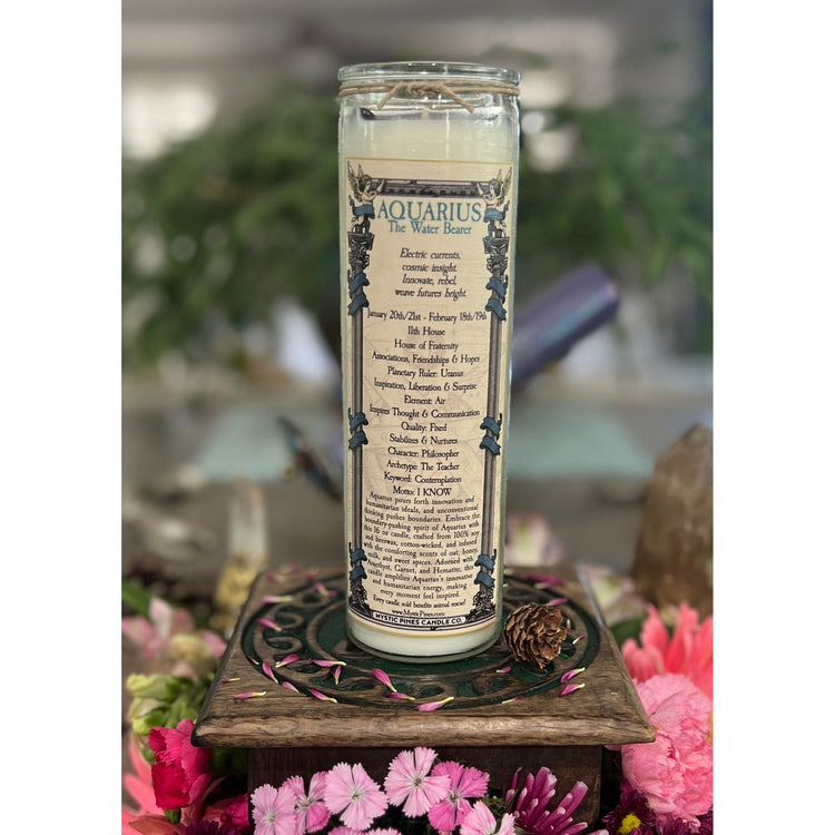 Aquarius Zodiac Candle