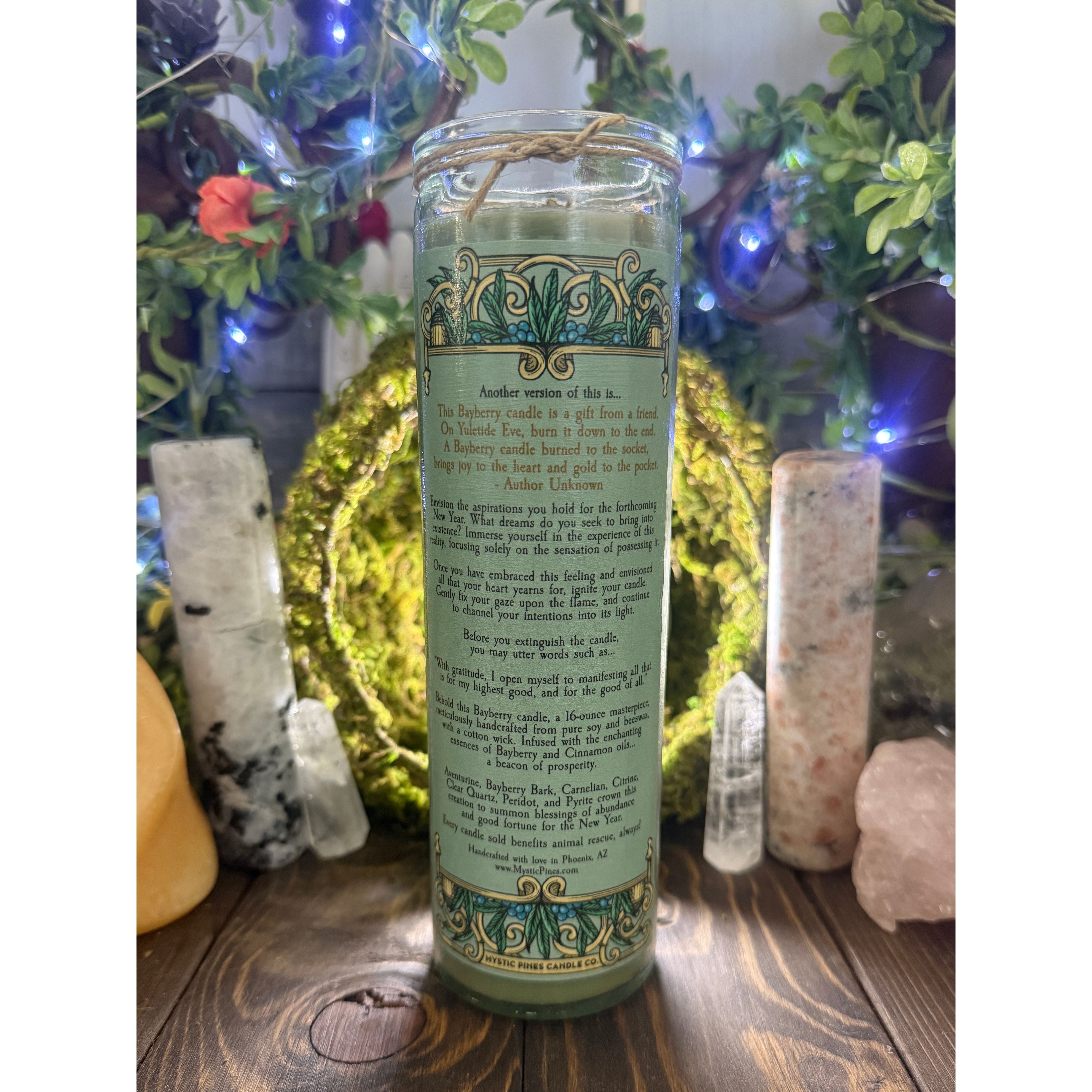 Back of Bayberry Candle