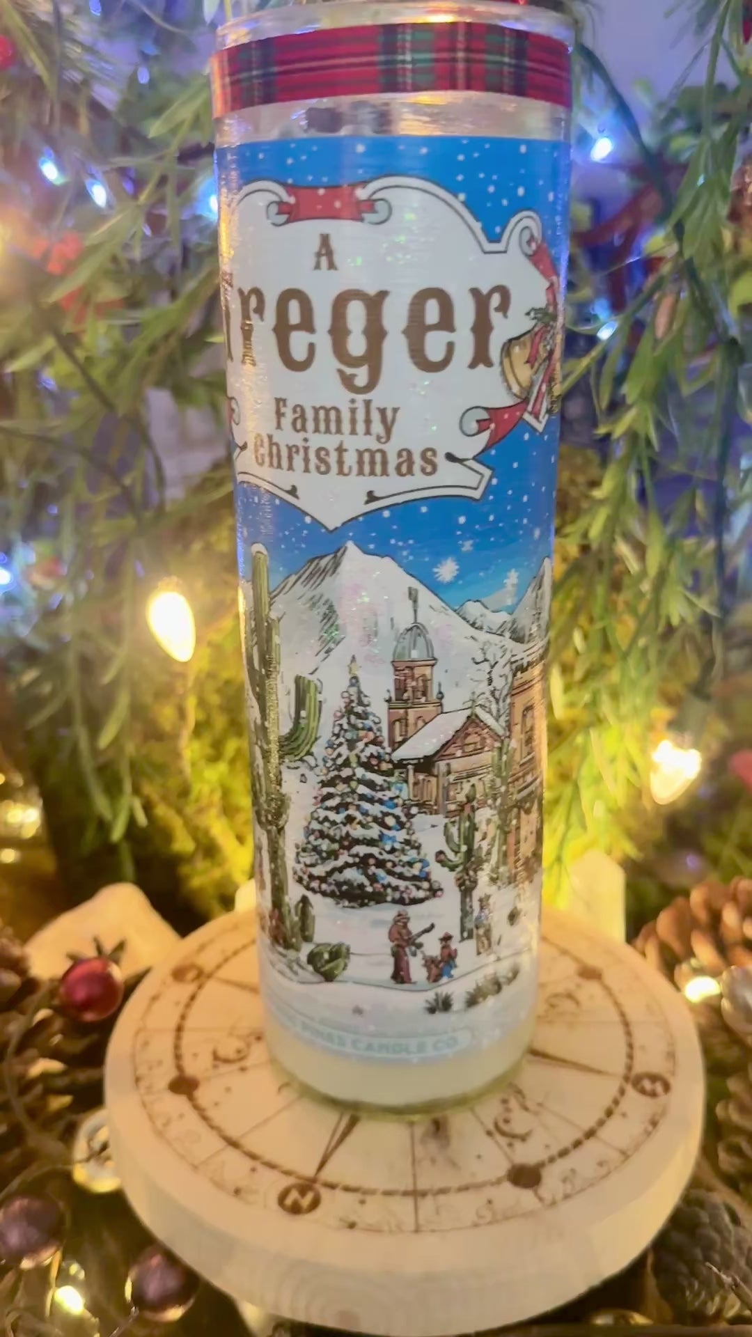 Christmas in the Southwest Candle (Refresh Screen to Customize!)