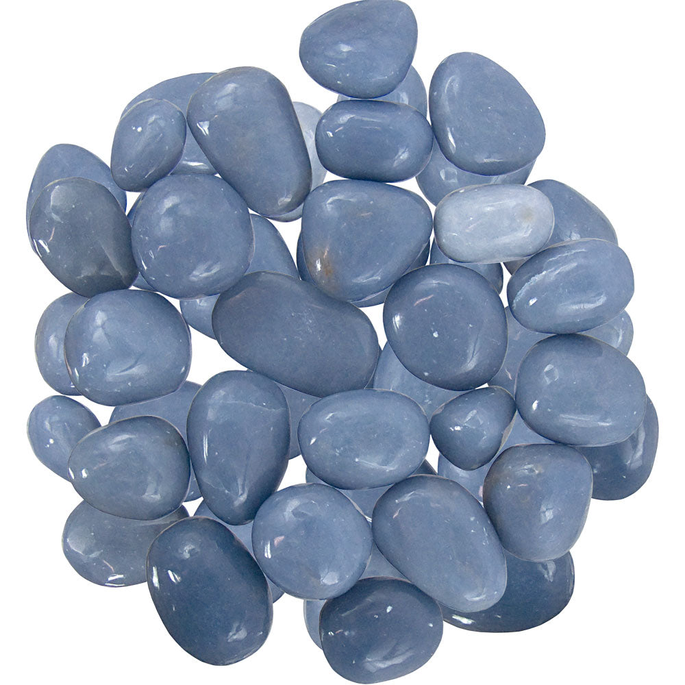 Tumbled Stone Angelite - Mystic Pines Candle Co. 