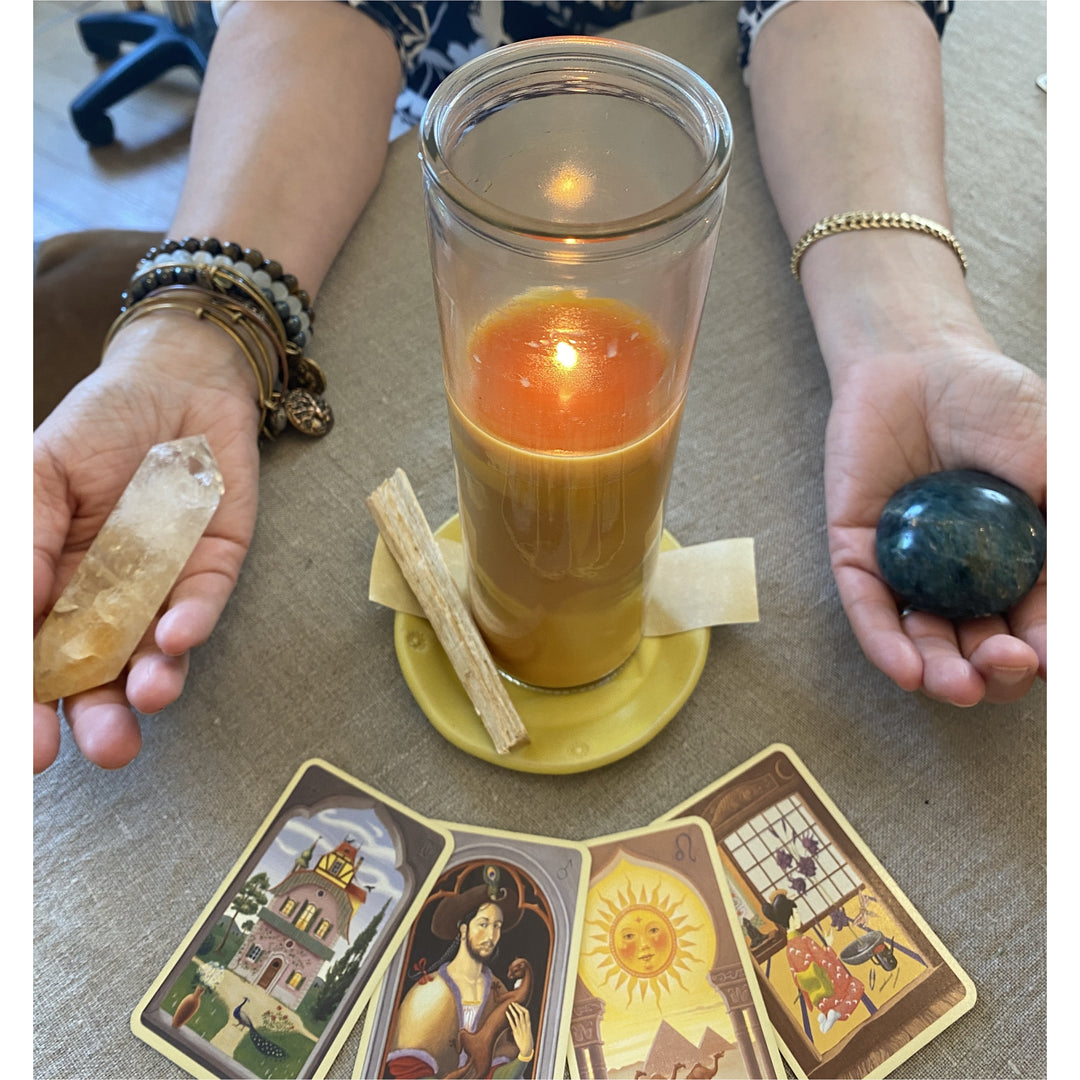 Intuitive Blend Prayer Candle with a 30 Minute Reading