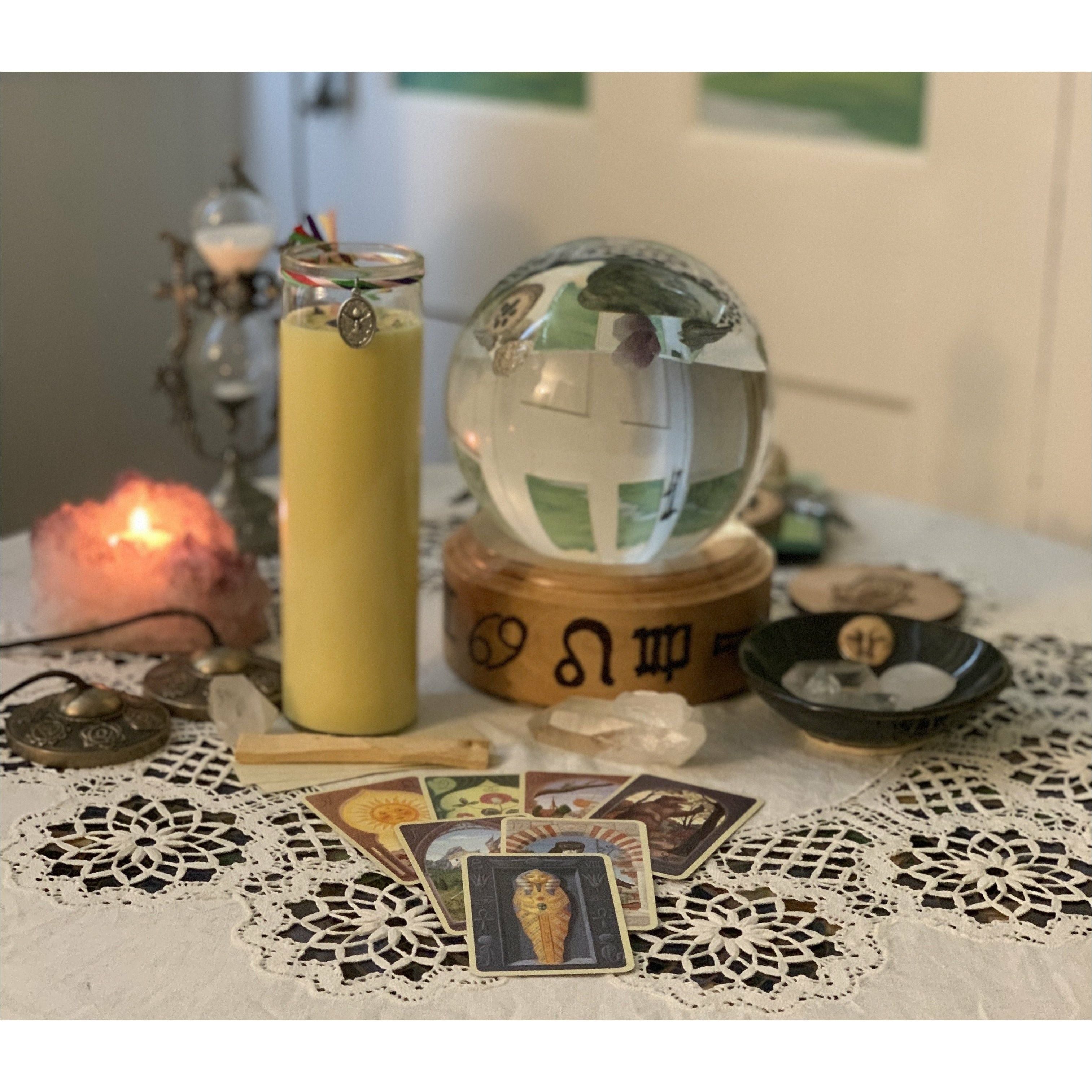 30 Minute Intuitive Blend Prayer Candle with a Reading - Mystic Pines Candle Co. 
