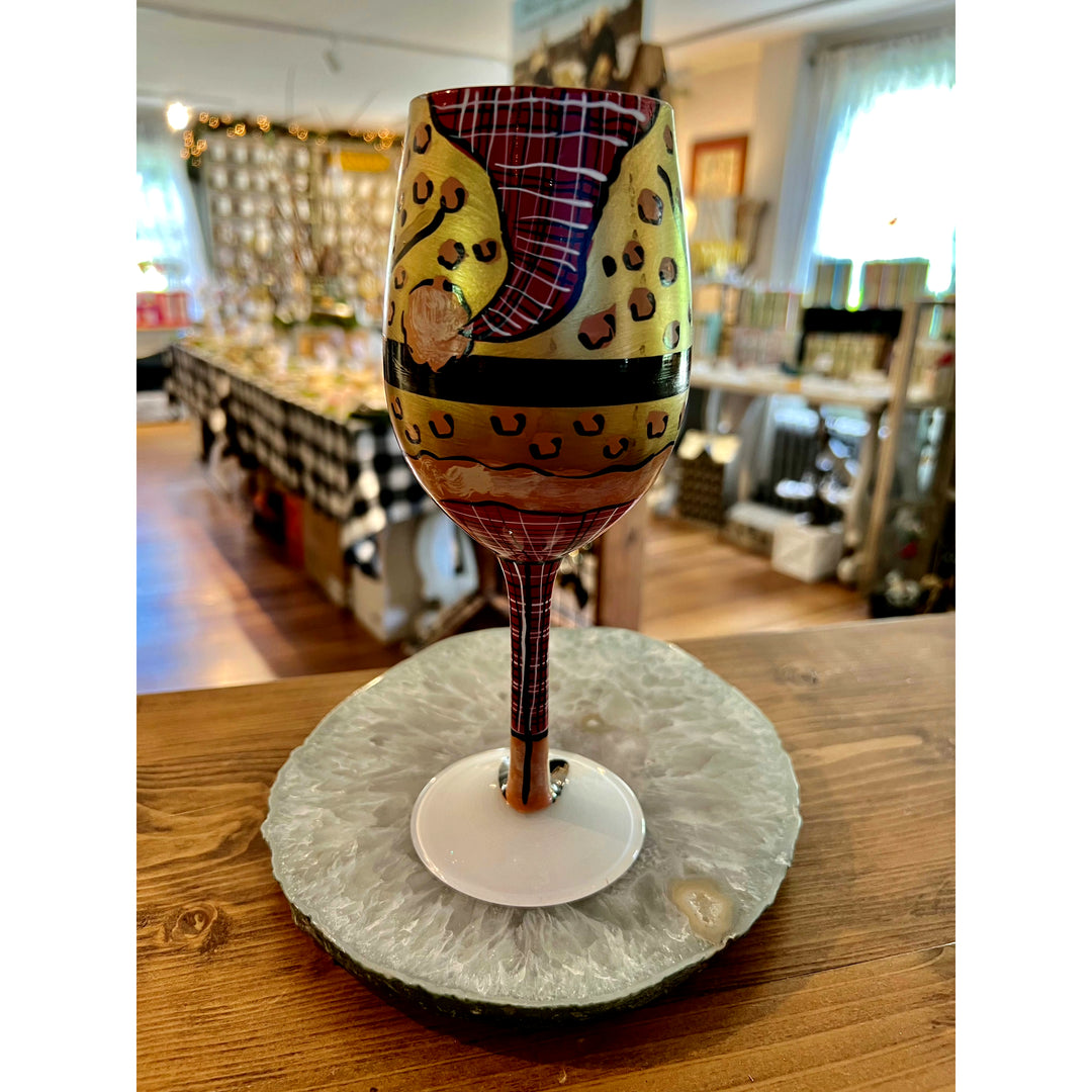 Snazzy Santa Wine Glass by Lolita