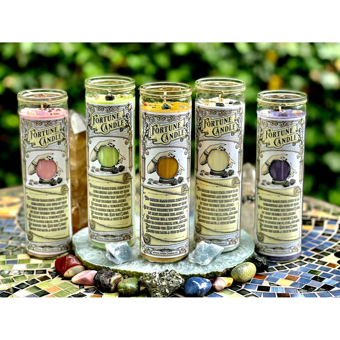 Our Mystic Pines Fortune Candles are ready to leave our hands, hearts and home for yours!